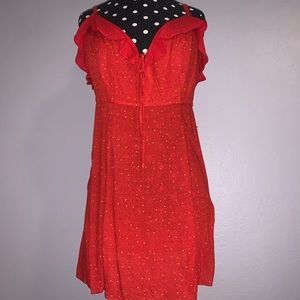 Free People Intimately Red Slip Mini Dress